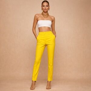 Elegant Yellow Women's Pants